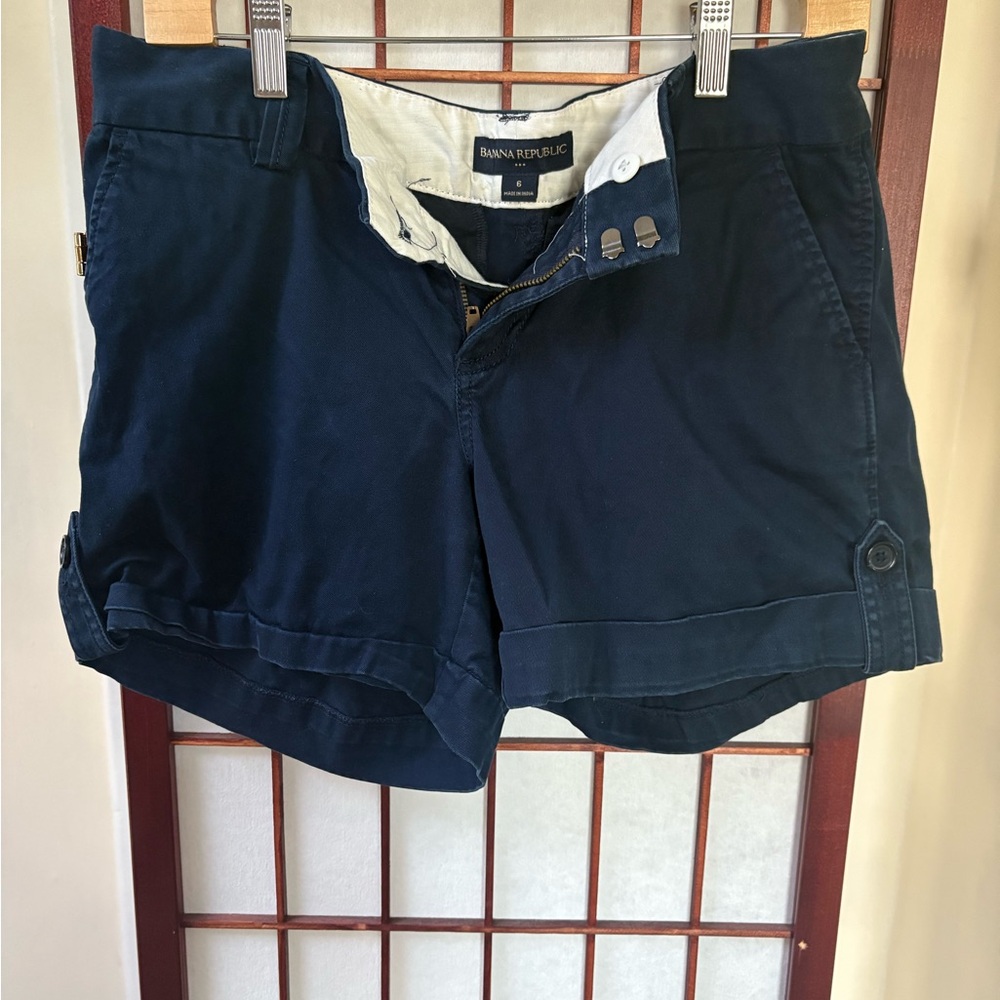 Banana Republic Women's Dark Blue Cargo Shorts